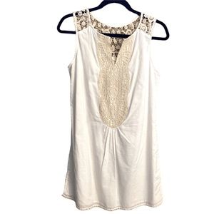 NWT Soma 100% Cotton Crochet Trim Shift